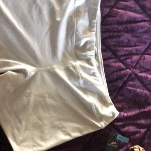 Woman large athletic shorts white